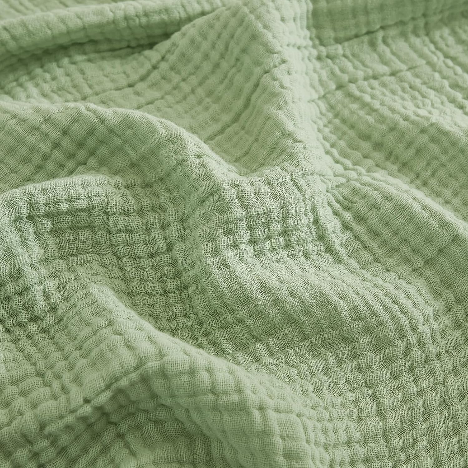 EMME Muslin Throw Blanket for Adults 100% Cotton Blankets for Couch 4-Layer Summer Breathable Gauze All Season Soft and Lightweight Pre-Washed (Teal, 50"x71")
