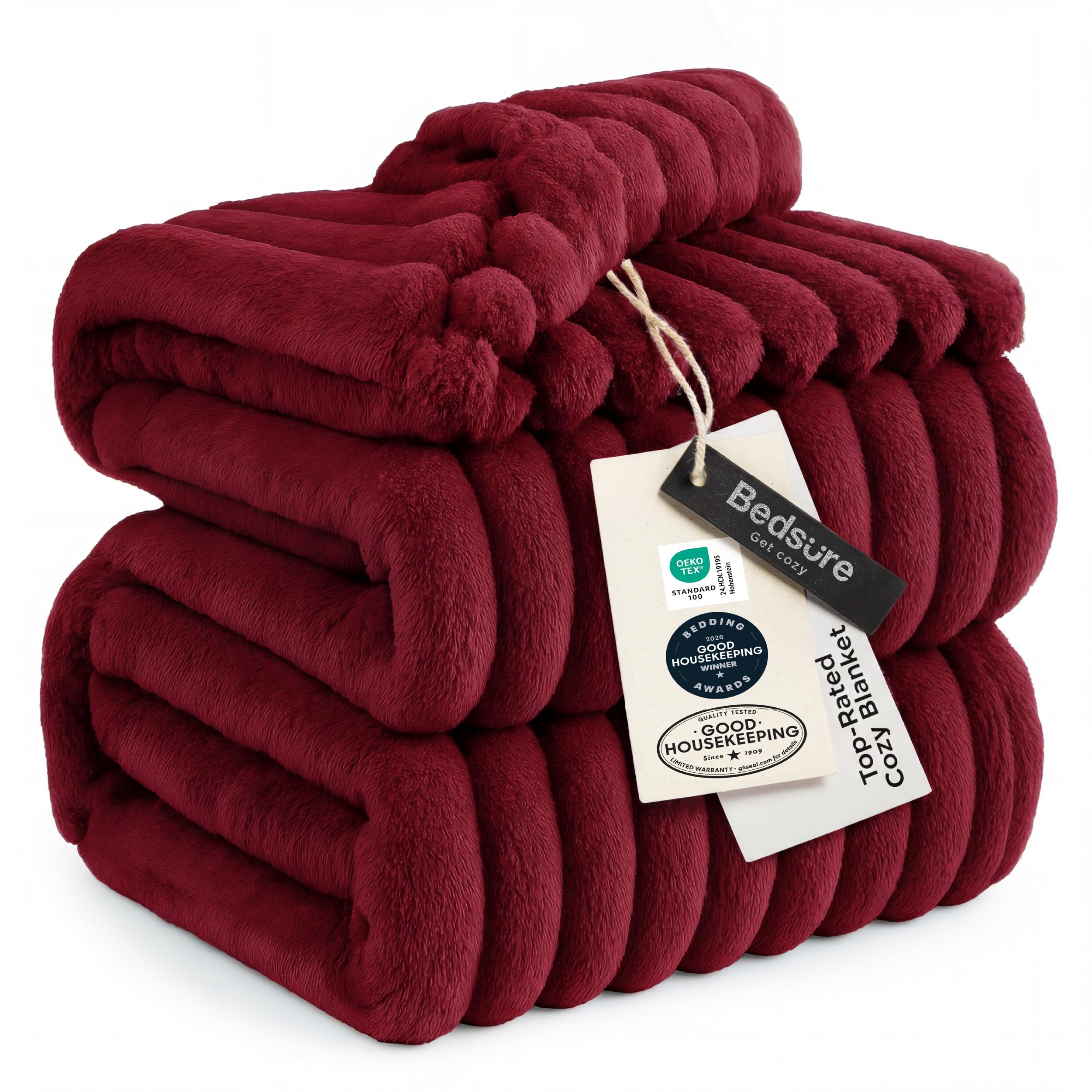 Bedsure GentleSoft King Size Blanket for Bed - Cozy Soft Blankets for Women, Cute Large Bedding Fleece Throws for Girls, Off White, 108x90 Inches