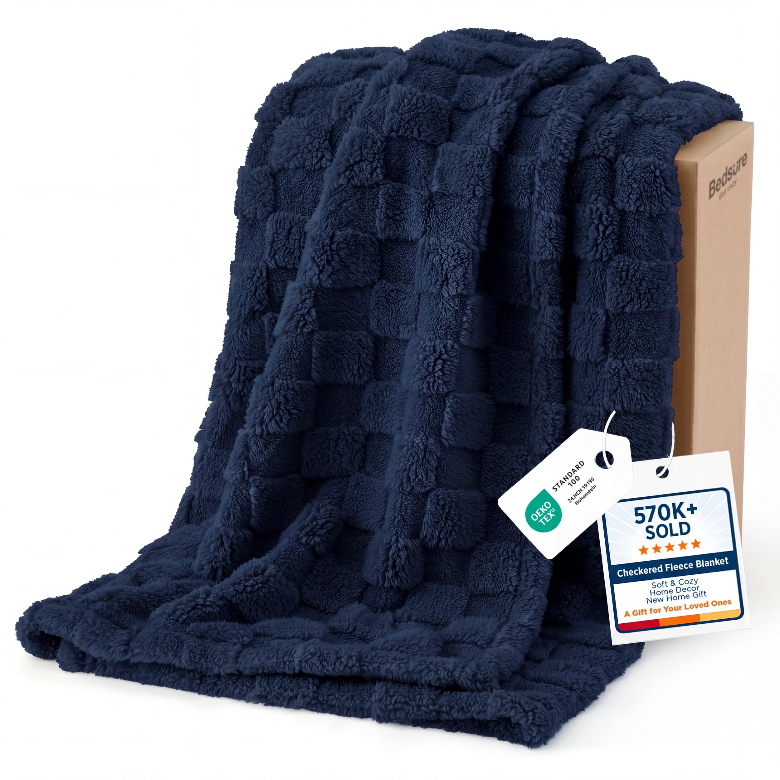 Bedsure GentleSoft Sage Green Throw Blanket for Couch - Checkered Cute Fleece Blankets, Soft Cozy Summer Throw for Bedroom Home Decor Gifts for Mom Girls, Green, 50x60 Inches