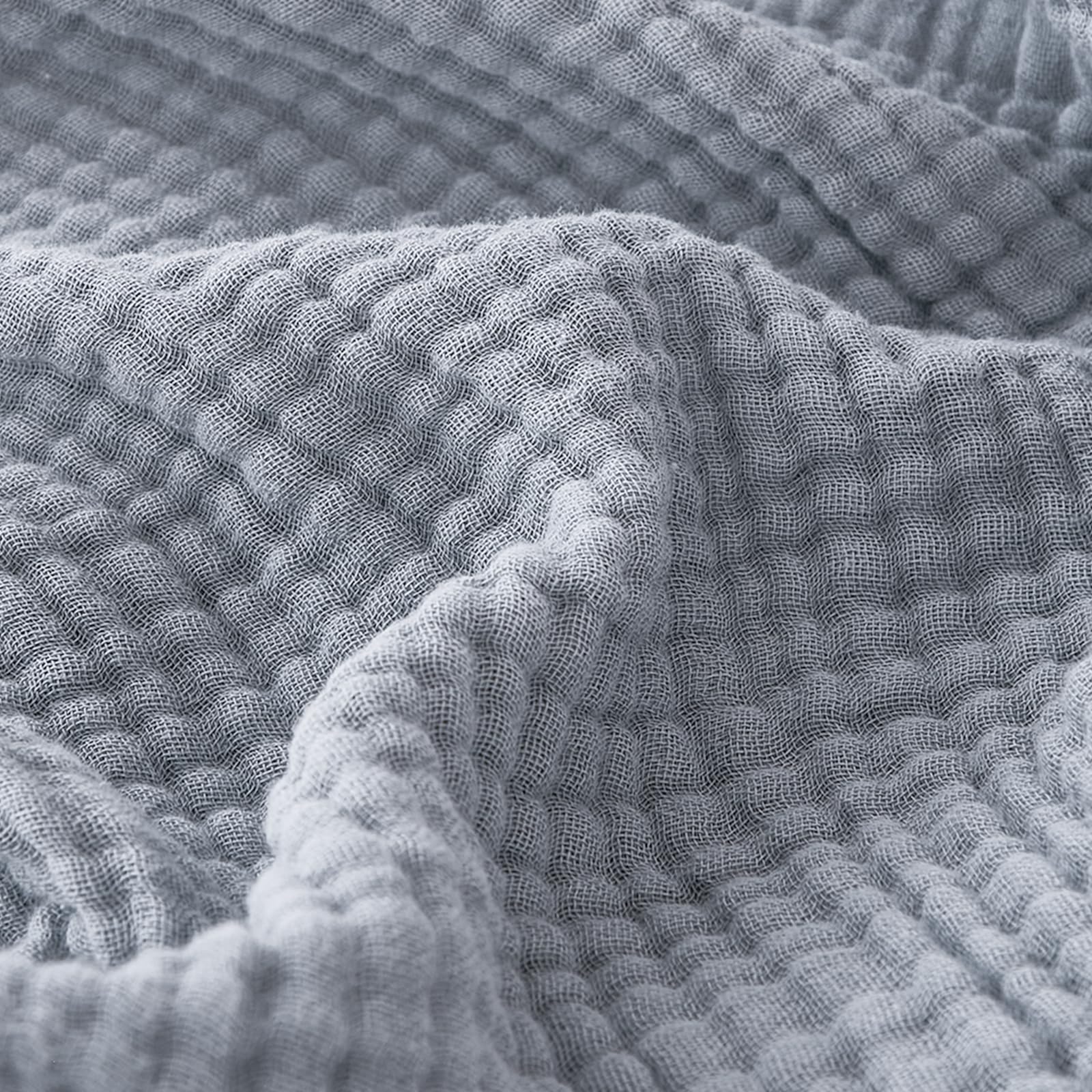 EMME Muslin Throw Blanket for Adults 100% Cotton Blankets for Couch 4-Layer Summer Breathable Gauze All Season Soft and Lightweight Pre-Washed (Teal, 50"x71")