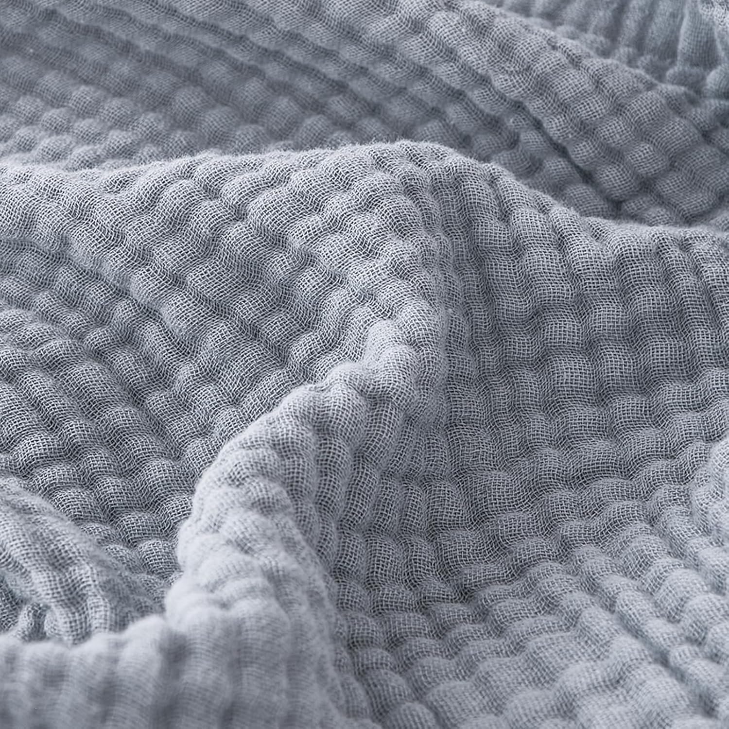 EMME Muslin Throw Blanket for Adults 100% Cotton Blankets for Couch 4-Layer Summer Breathable Gauze All Season Soft and Lightweight Pre-Washed (Teal, 50"x71")