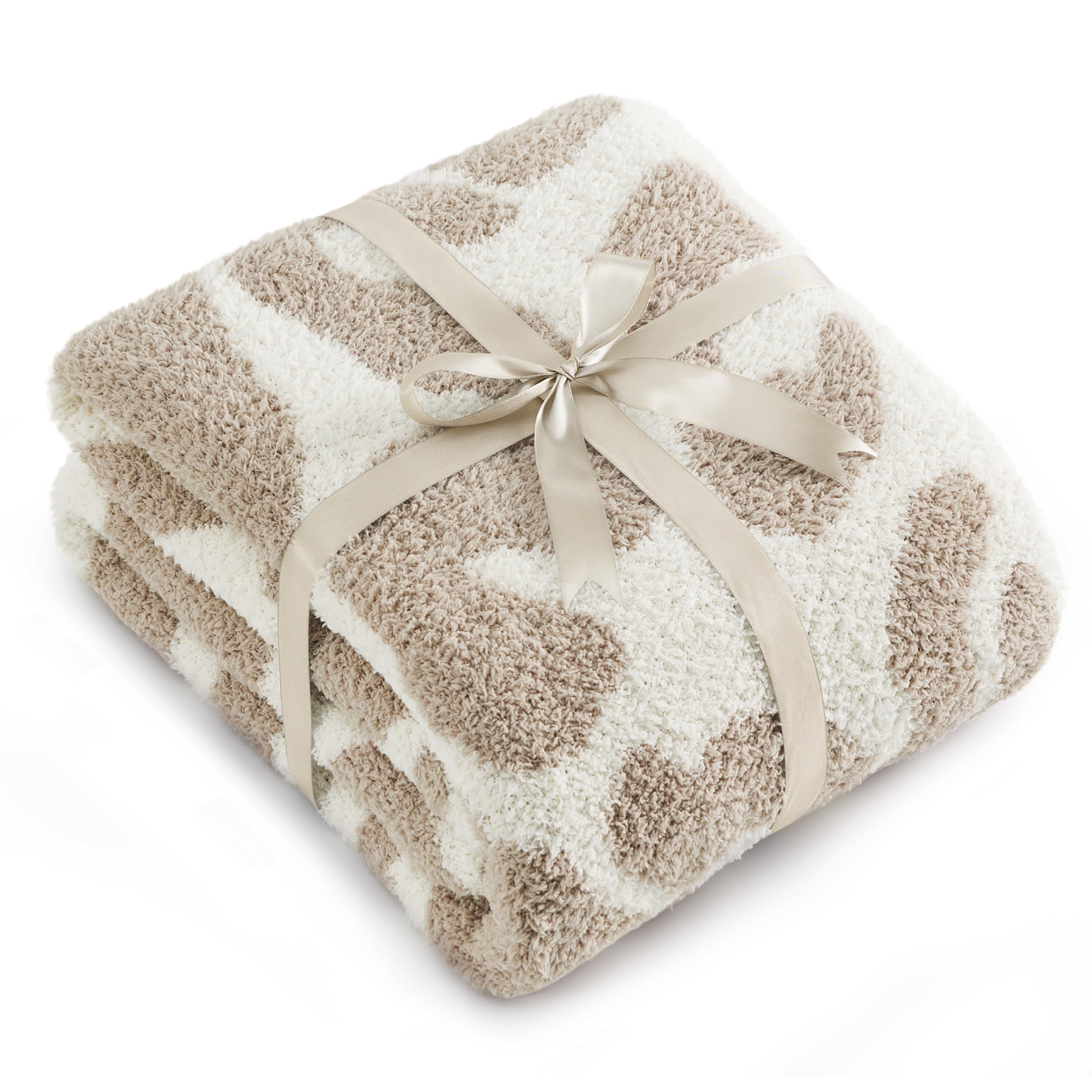 Bedsure Gentlesoft Cozy Knit Throw Blanket - Super Soft Fluffy Blanket for Couch, Bed, Sofa, Lightweight Warm All Season Plush Blankets, Mothers Day, Birthday Gifts for Women Men, Brown, 50x60 Inches