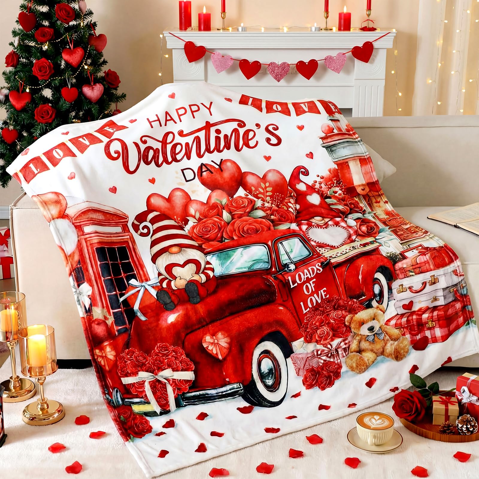 Breling Coastal Ocean Beach Throw Flannel Blanket Blue Seashells Cozy Fuzzy Warm Sea Ocean Throw Blanket Nautical Gift for Couch Sofa Bed Home Decor 60"x50"