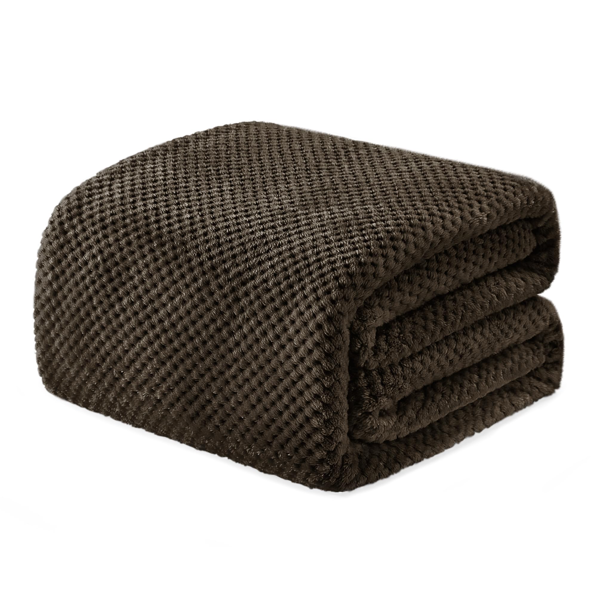 Exclusivo Mezcla Fleece Throw Blanket Extra Large, Super Soft and Warm Blankets for Couch, Sofa and Bed Waffle Textured, Cozy, Fuzzy and Lightweight (Slate Blue, 50x70 Inches)