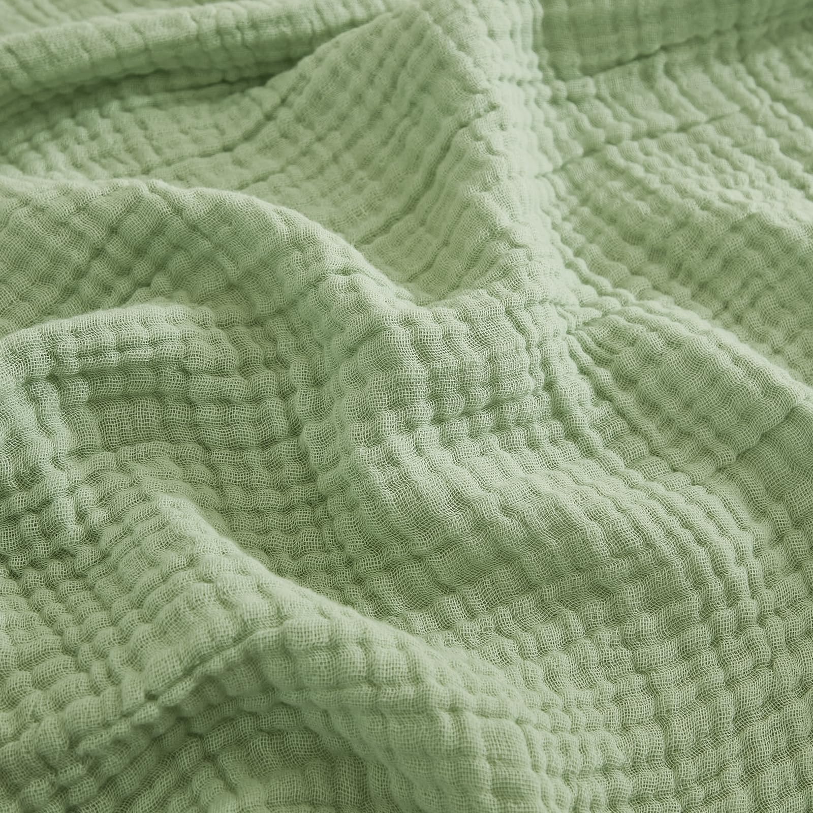 EMME Muslin Throw Blanket for Adults 100% Cotton Blankets for Couch 4-Layer Summer Breathable Gauze All Season Soft and Lightweight Pre-Washed (Teal, 50"x71")