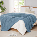 L'AGRATY Chunky Knit Blanket Throw,Soft Chenille Yarn Throw Blanket 50x60，Handmade Cable Knit Crochet Blanket,Large Knit Blankets Chunky Yarn,Rope Knot Throw Blanket for Couch Sofa Bed Home Decor