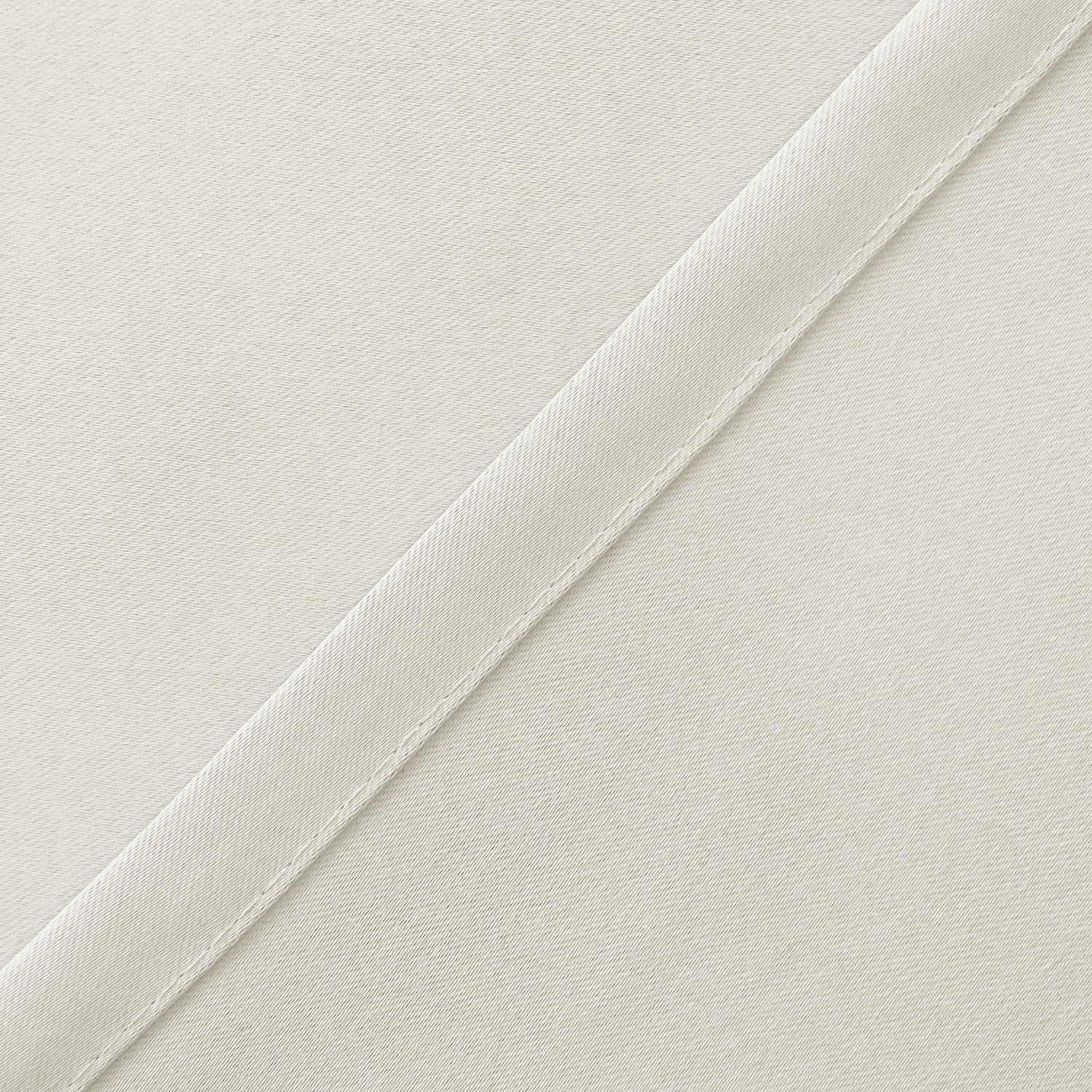 Hiasan Valance Curtains for Kitchen Blackout Thermal Insulated Solid Window Curtain Valance, Ivory, 42 x 18 Inches, 1 Panel