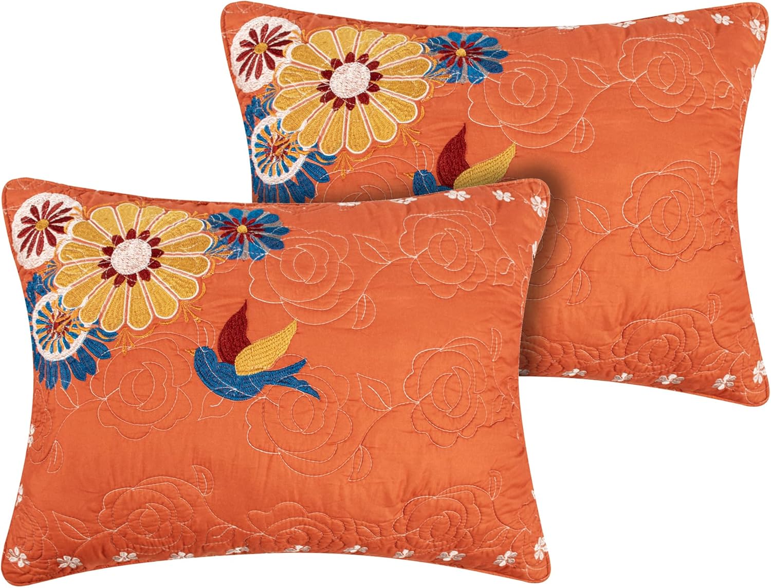 Barefoot Bungalow Topanga Pillow Sham, King, Orange