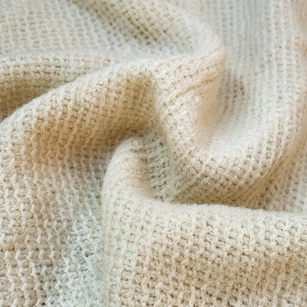 Geometry Bed Runners for King & Queen Size Bed Solid Beige Bed Scarf with Tassel Boho Knit Bed Runner Scarves Decorative for Bedroom Home Hotel (102 x 24 Inches, 1 Piece)