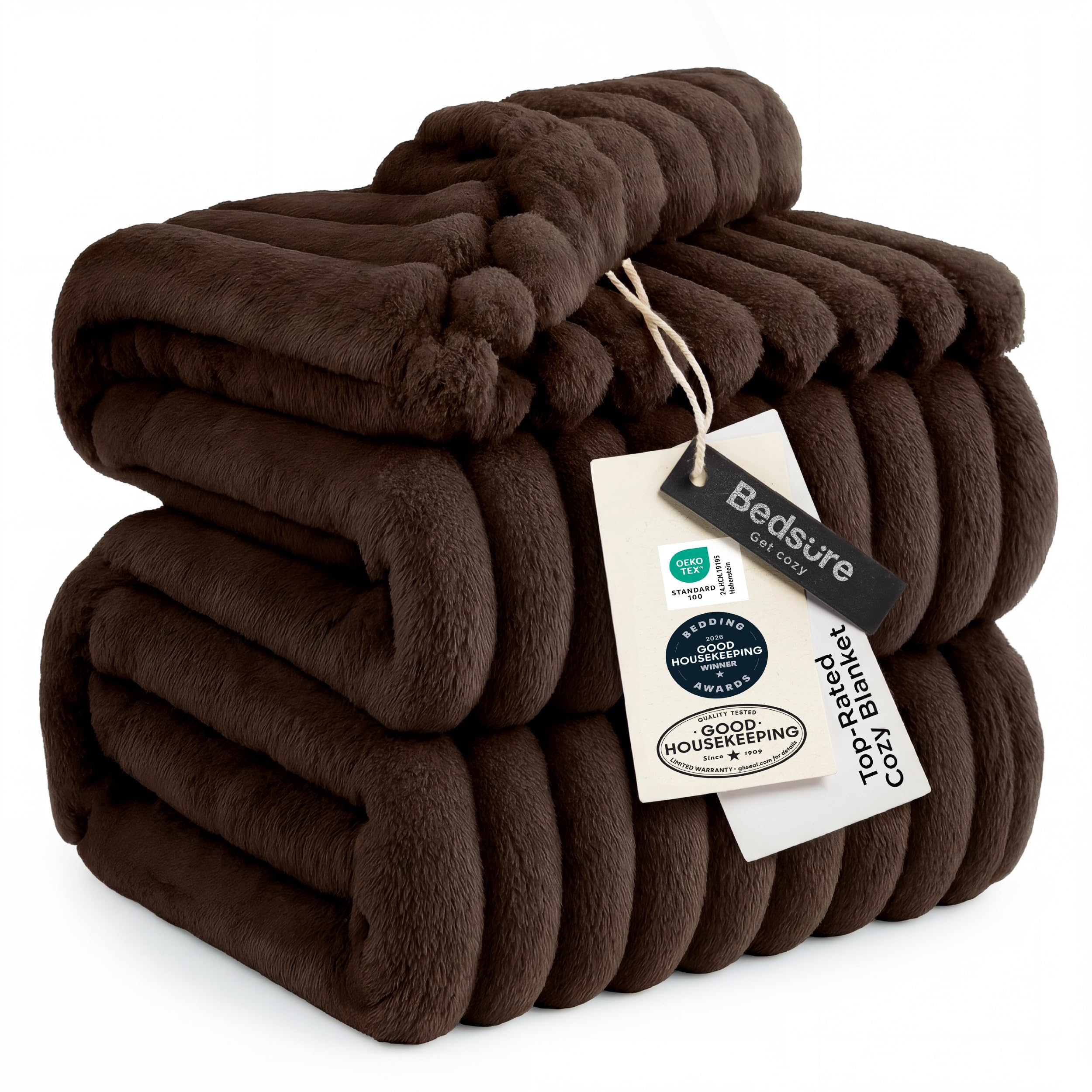 Bedsure GentleSoft King Size Blanket for Bed - Cozy Soft Blankets for Women, Cute Large Bedding Fleece Throws for Girls, Off White, 108x90 Inches