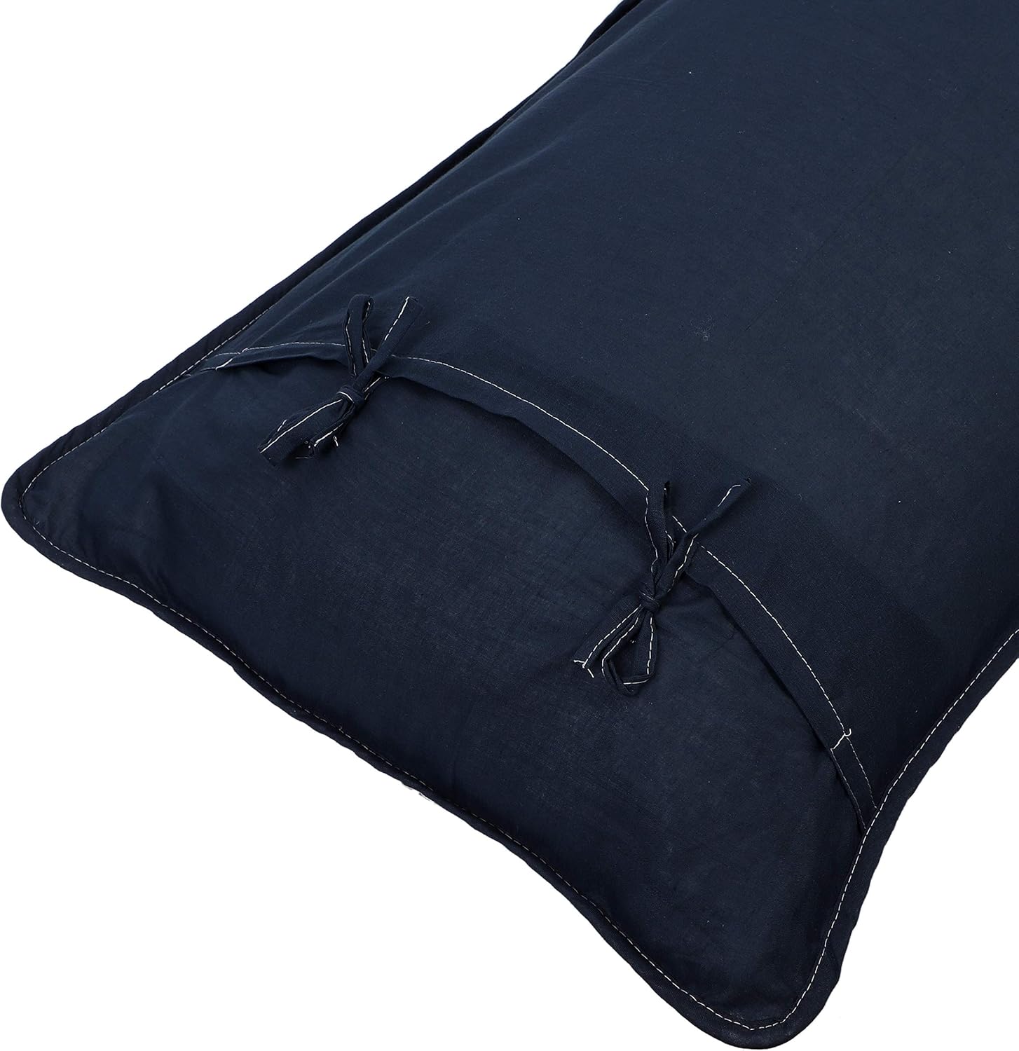 Cotton Quilted Pillow Cases Standard Size Set of 2, Queen Size Beach Themed Soft Comfy Pillow Shams, Pillow Covers with Tie Closure 20 x 27 inch (Cowry Starfish)