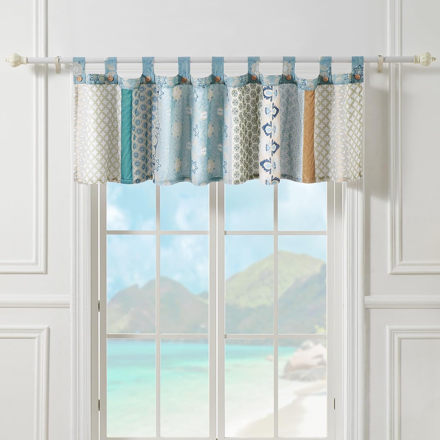 Greenland Home Thalia Quilted Bedding Set, 7-Piece Twin/XL, Blue, One Set