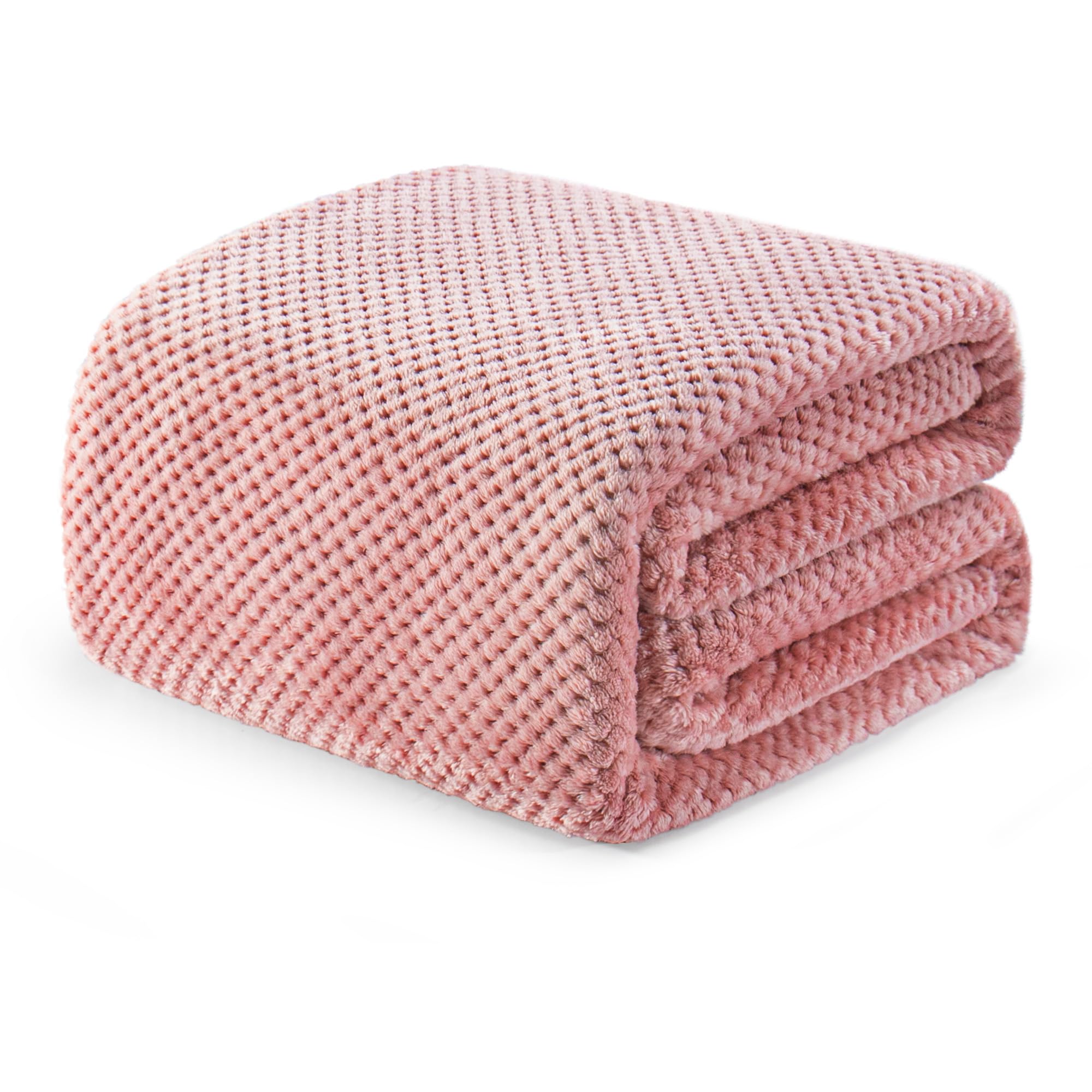 Exclusivo Mezcla Fleece Throw Blanket Extra Large, Super Soft and Warm Blankets for Couch, Sofa and Bed Waffle Textured, Cozy, Fuzzy and Lightweight (Slate Blue, 50x70 Inches)