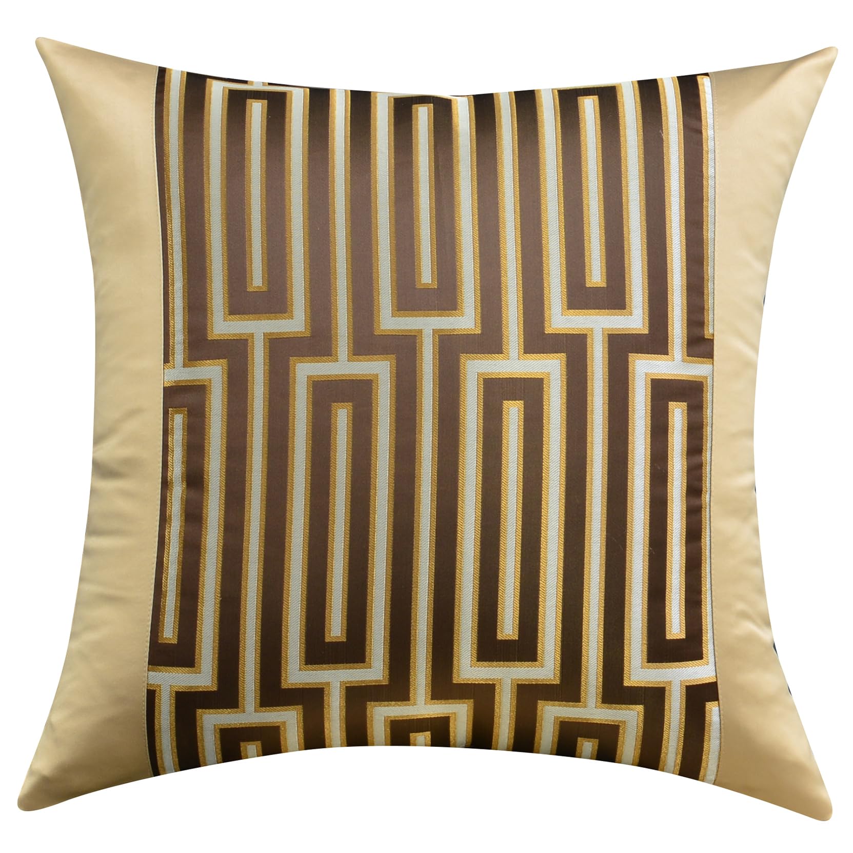 Chinese Style Bed Runner Scarf, Color Woven Jacquard Bedspreads Luxury Bedding Cover Decor for Hotel Wedding Room, Khaki Gold, 50 * 240cm for 1.8m Bed