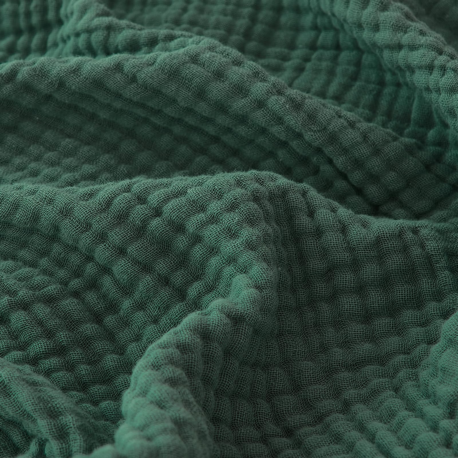 EMME Muslin Throw Blanket for Adults 100% Cotton Blankets for Couch 4-Layer Summer Breathable Gauze All Season Soft and Lightweight Pre-Washed (Teal, 50"x71")