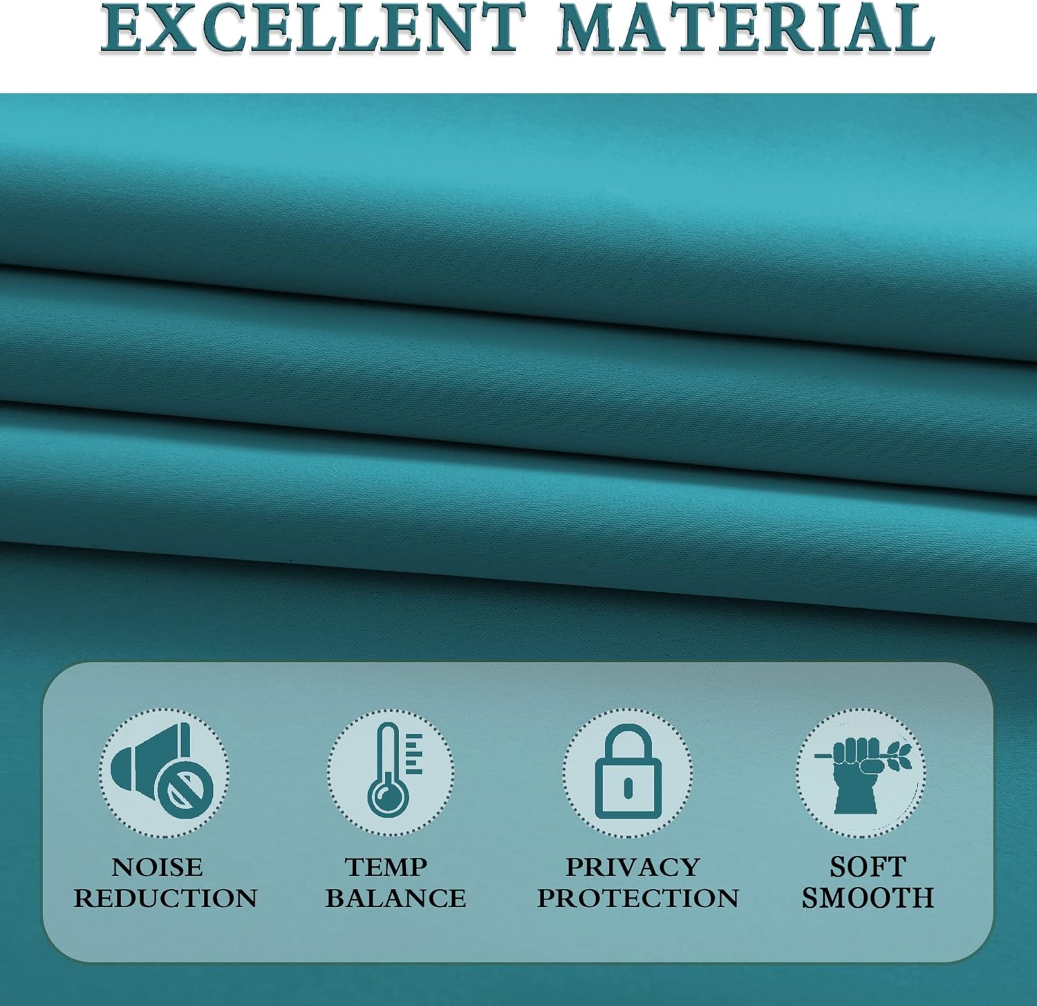 DONREN Teal Valances for Windows - Kitchen Valances for Small Window with Rod Pocket (2 Panels,42 by 18 Inch)