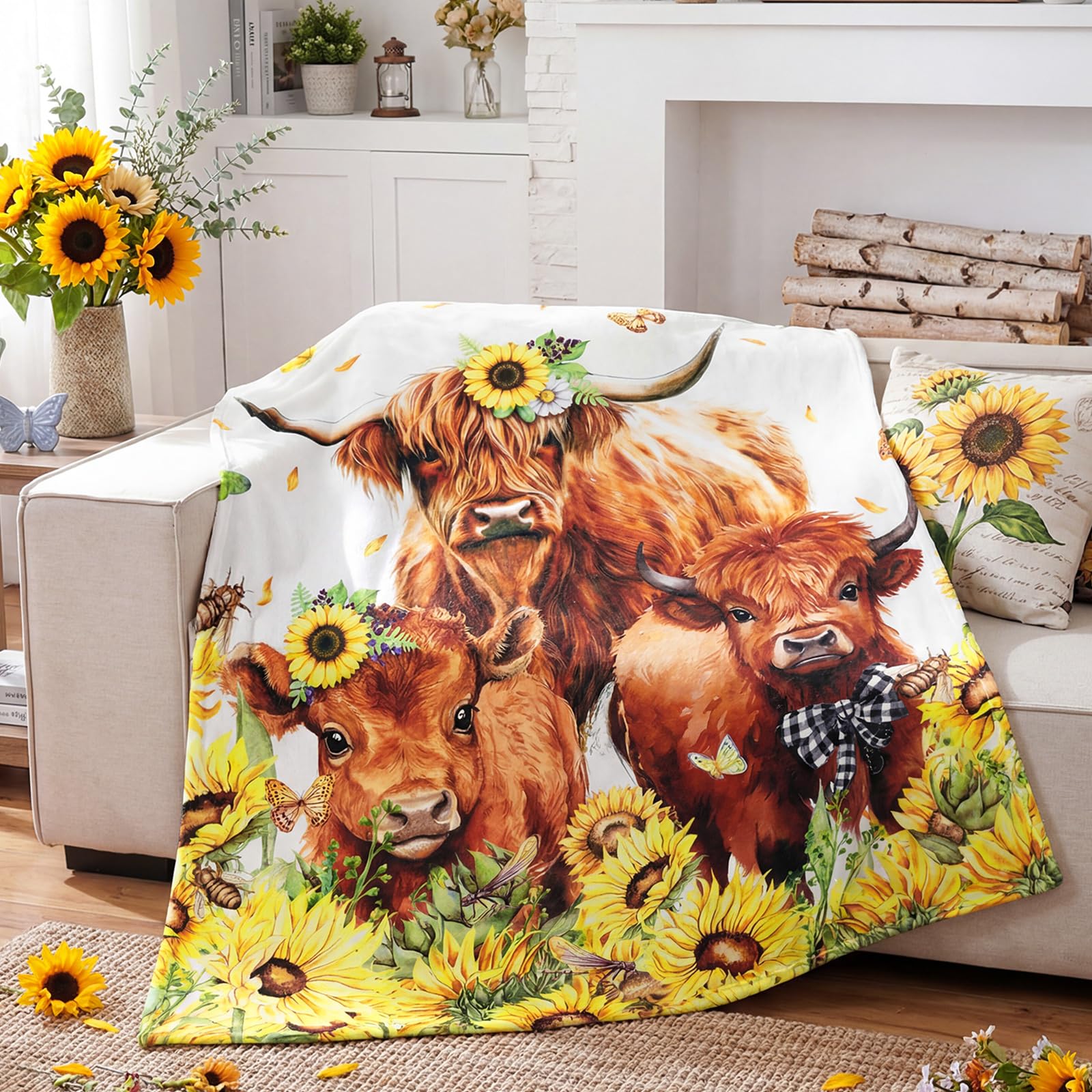 Breling Coastal Ocean Beach Throw Flannel Blanket Blue Seashells Cozy Fuzzy Warm Sea Ocean Throw Blanket Nautical Gift for Couch Sofa Bed Home Decor 60"x50"