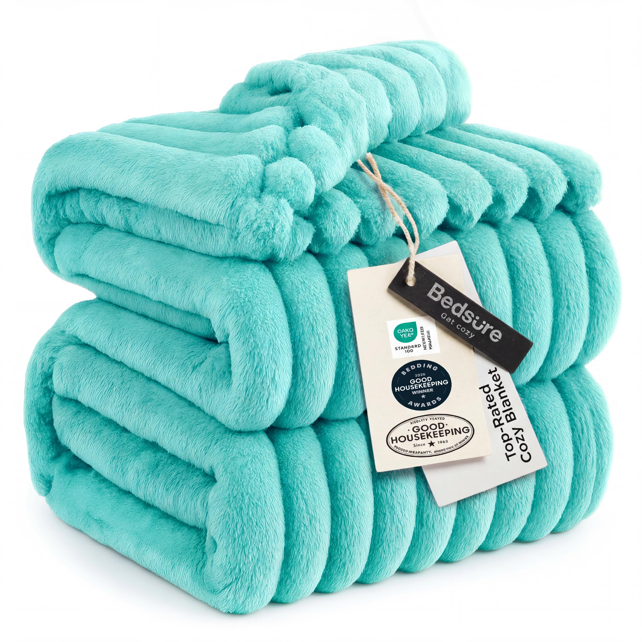 Bedsure GentleSoft King Size Blanket for Bed - Cozy Soft Blankets for Women, Cute Large Bedding Fleece Throws for Girls, Off White, 108x90 Inches
