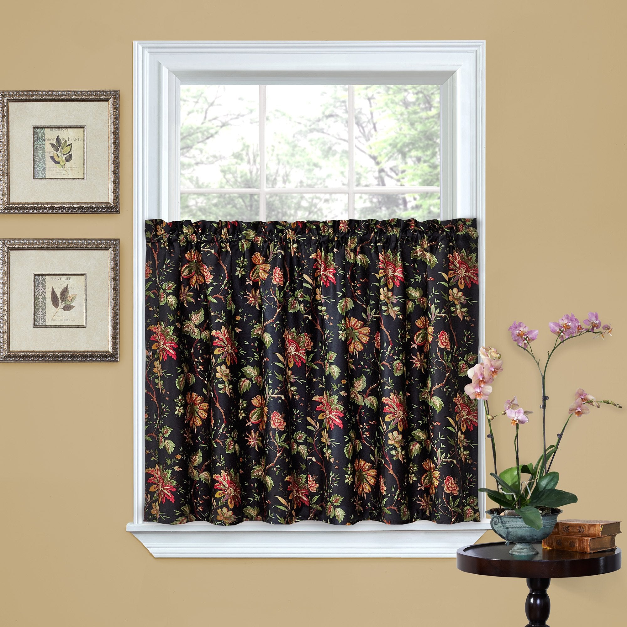 Waverly Charleston Chirp 4 Piece Quilt Set - 100% Cotton Light Weight Bedding with Bed Skirt & 2 Pillow Shams - Full/Queen Papaya