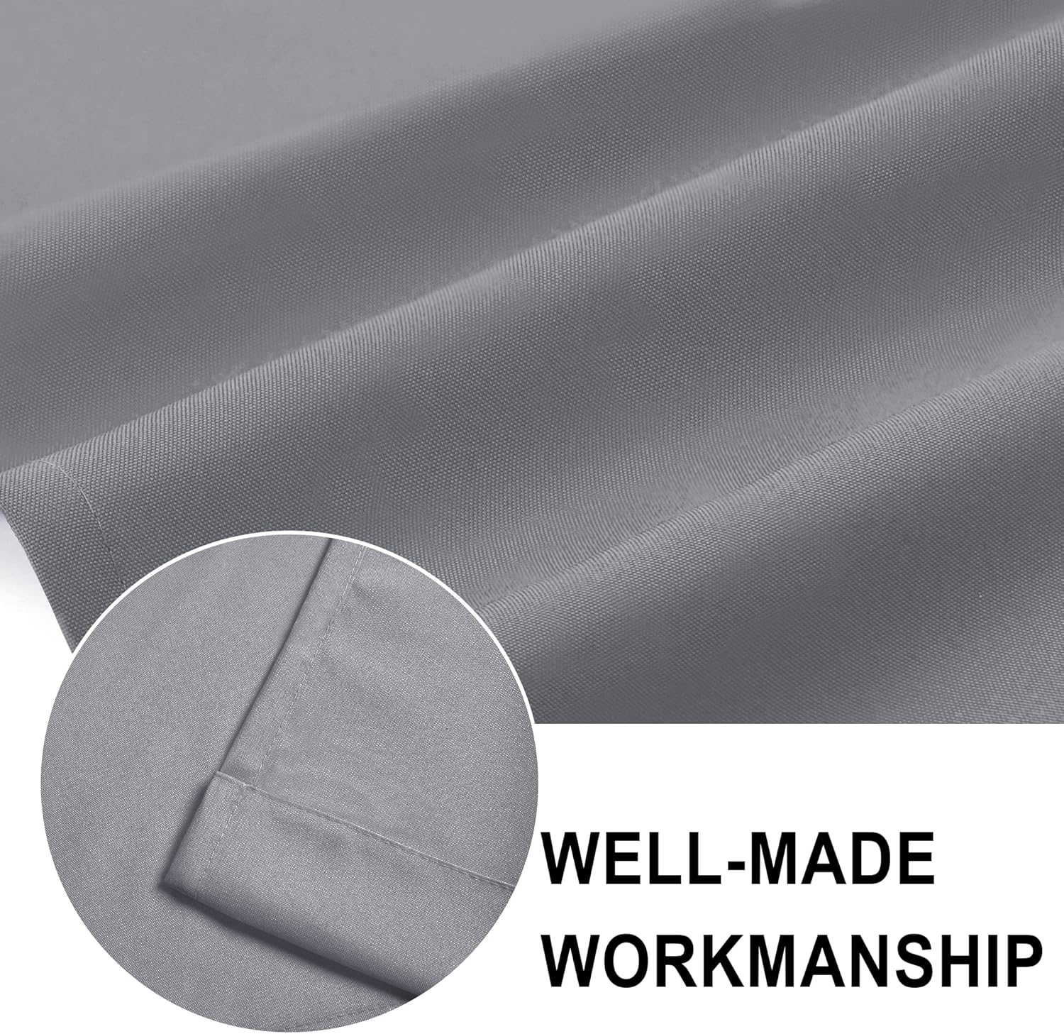 DWCN Valance Curtains for Living Room, Kitchen Valance Solid Short Topper, Rod Pocket Bathroom/Basement Curtain for Window Treatment, 1 Panel, 60 X 18 Inch, Grey