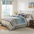 Greenland Home Thalia Quilted Bedding Set, 7-Piece Twin/XL, Blue, One Set