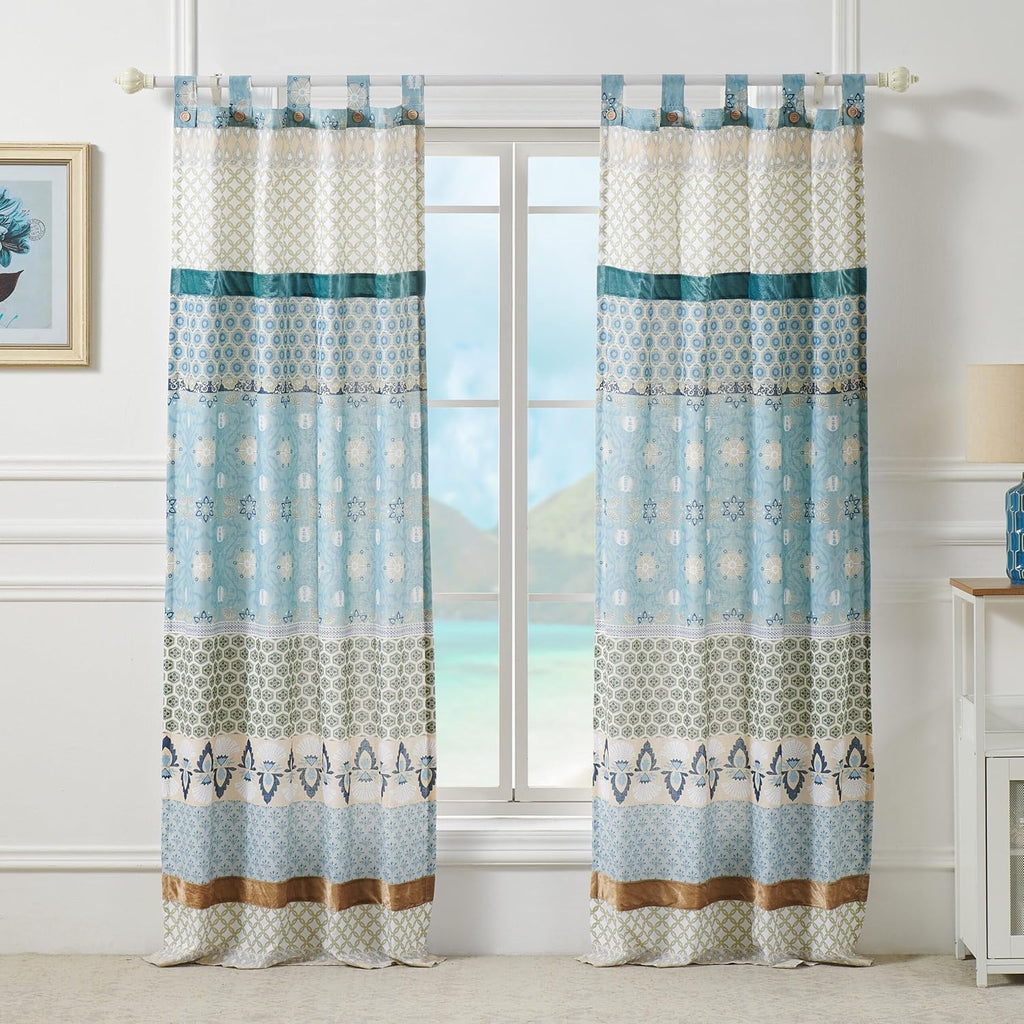 Greenland Home Thalia Quilted Bedding Set, 7-Piece Twin/XL, Blue, One Set