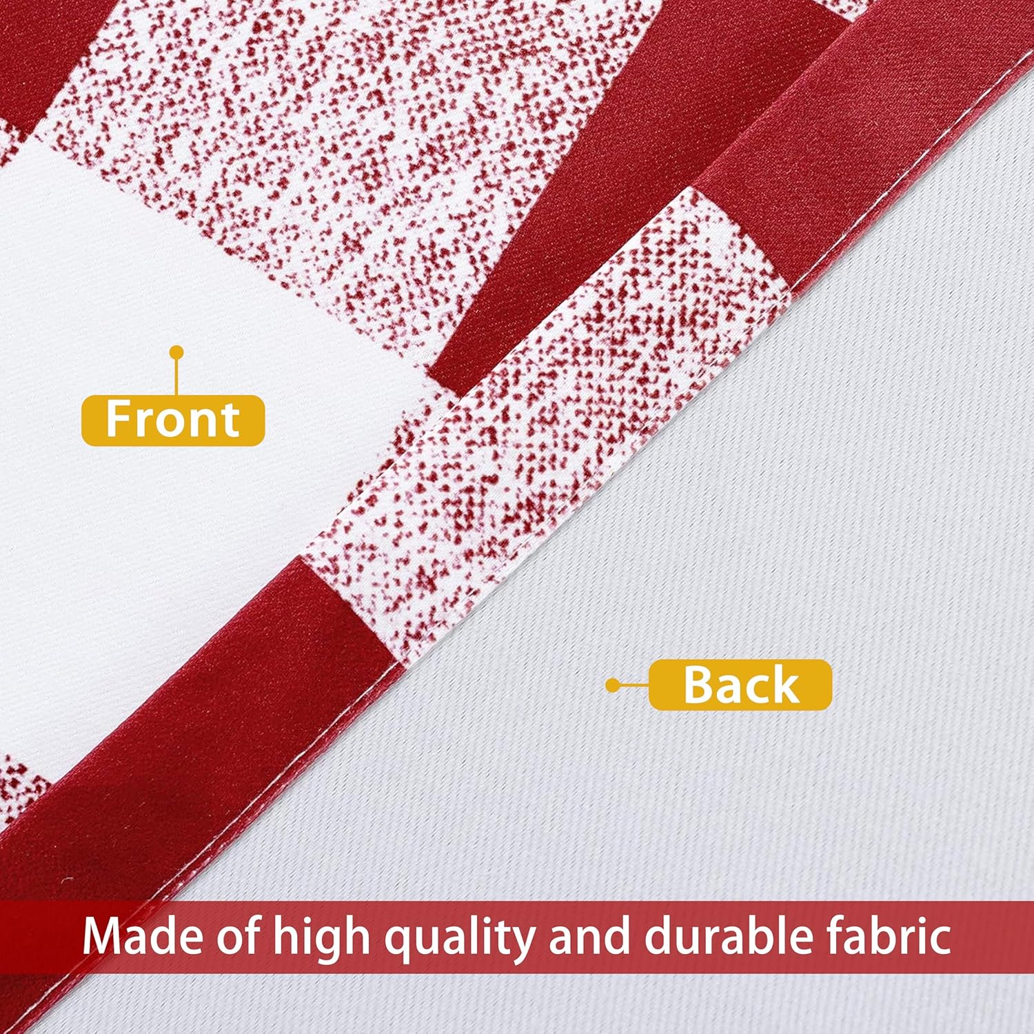 DriftAway Buffalo Plaid Check Curtains Blackout Room Darkening Thermal Insulated Red and White Buffalo Checkered Window Drapes for Farmhouse Bedroom Living Room Grommet Curtain 2 Panels 84 Inch Long