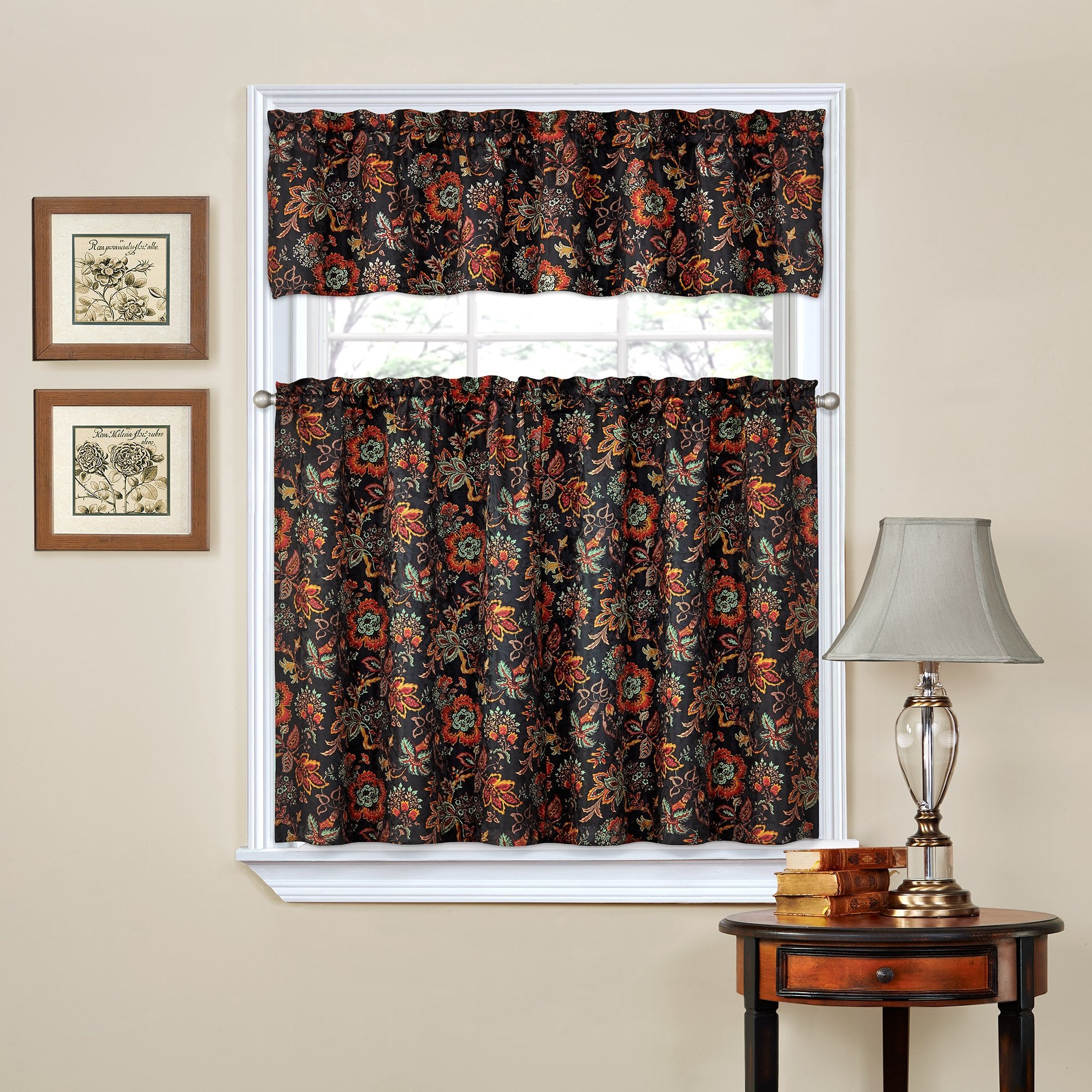 Waverly Charleston Chirp 4 Piece Quilt Set - 100% Cotton Light Weight Bedding with Bed Skirt & 2 Pillow Shams - Full/Queen Papaya