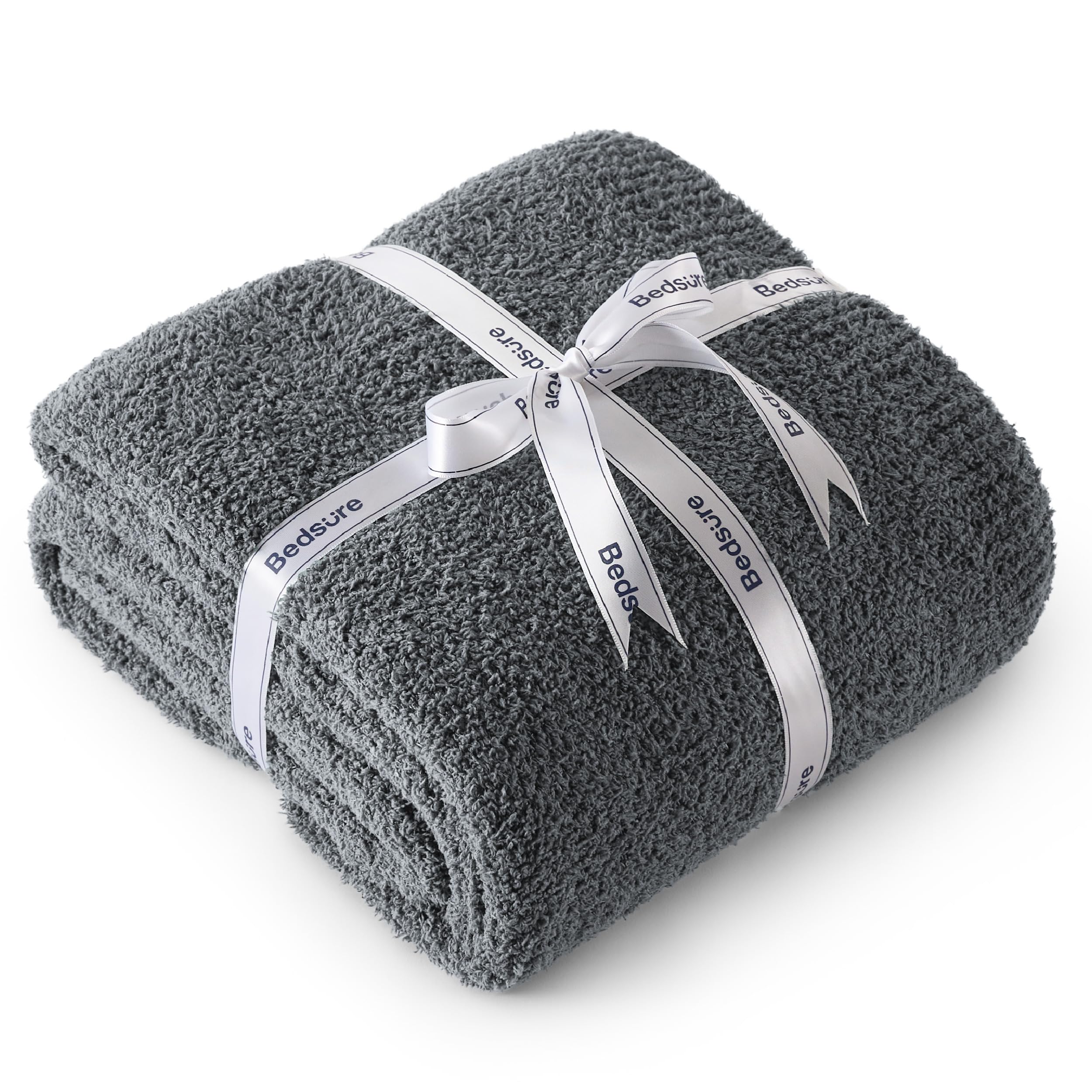 Bedsure Gentlesoft Cozy Knit Throw Blanket - Super Soft Fluffy Blanket for Couch, Bed, Sofa, Lightweight Warm All Season Plush Blankets, Mothers Day, Birthday Gifts for Women Men, Brown, 50x60 Inches