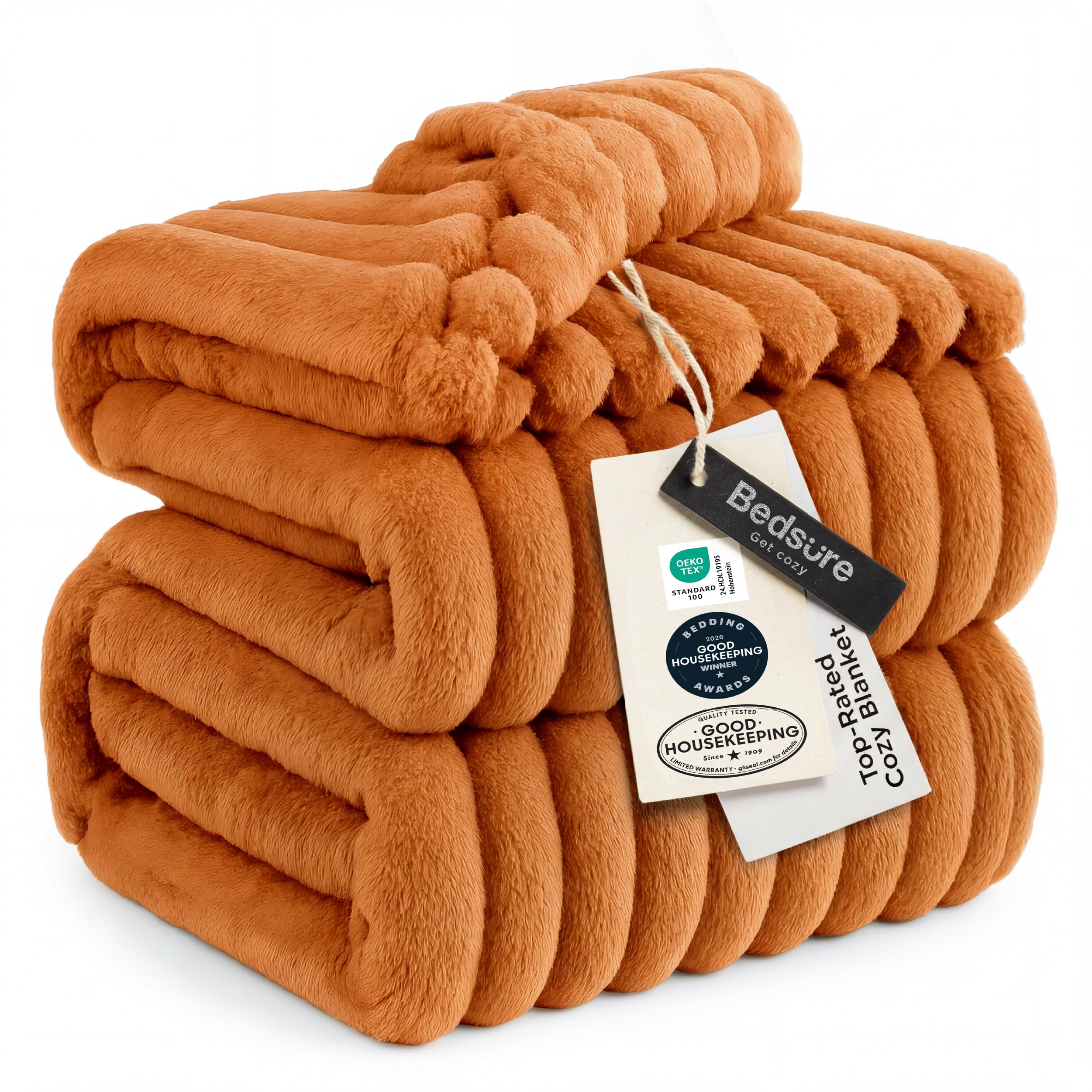 Bedsure GentleSoft King Size Blanket for Bed - Cozy Soft Blankets for Women, Cute Large Bedding Fleece Throws for Girls, Off White, 108x90 Inches