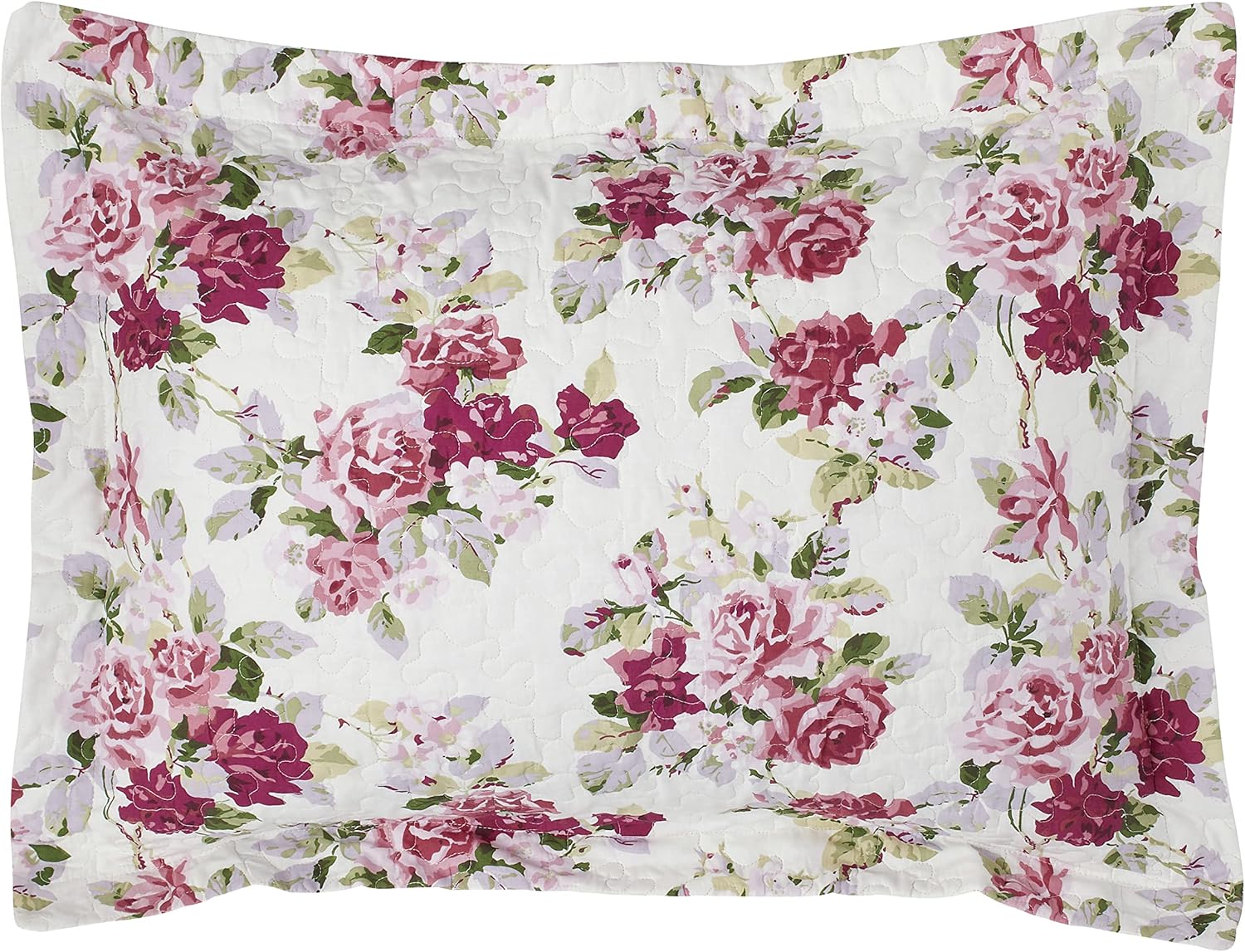 Laura Ashley - Queen Quilt Set, Reversible Cotton Bedding with Matching Shams, Lightweight Home Decor for All Seasons (Lidia Pink, Queen)