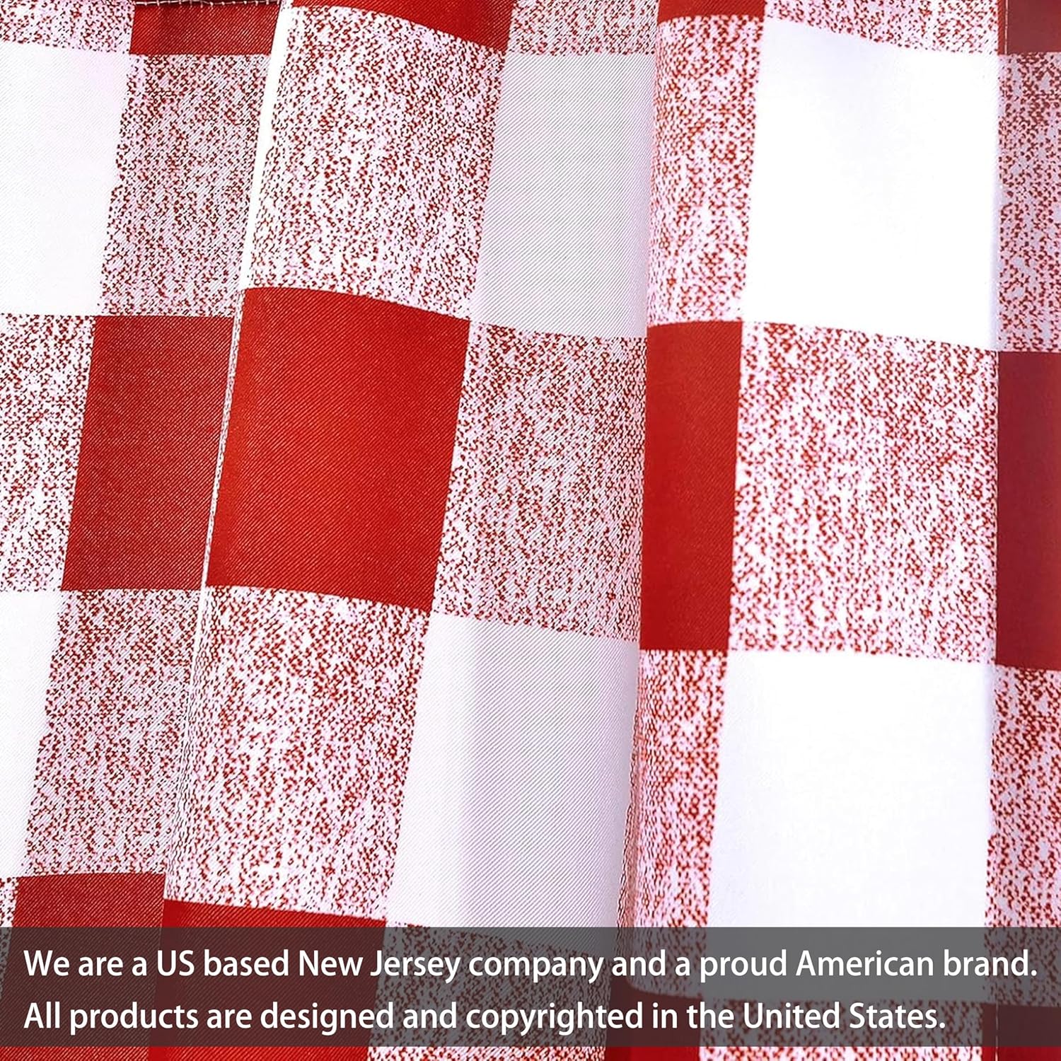 DriftAway Buffalo Plaid Check Curtains Blackout Room Darkening Thermal Insulated Red and White Buffalo Checkered Window Drapes for Farmhouse Bedroom Living Room Grommet Curtain 2 Panels 84 Inch Long