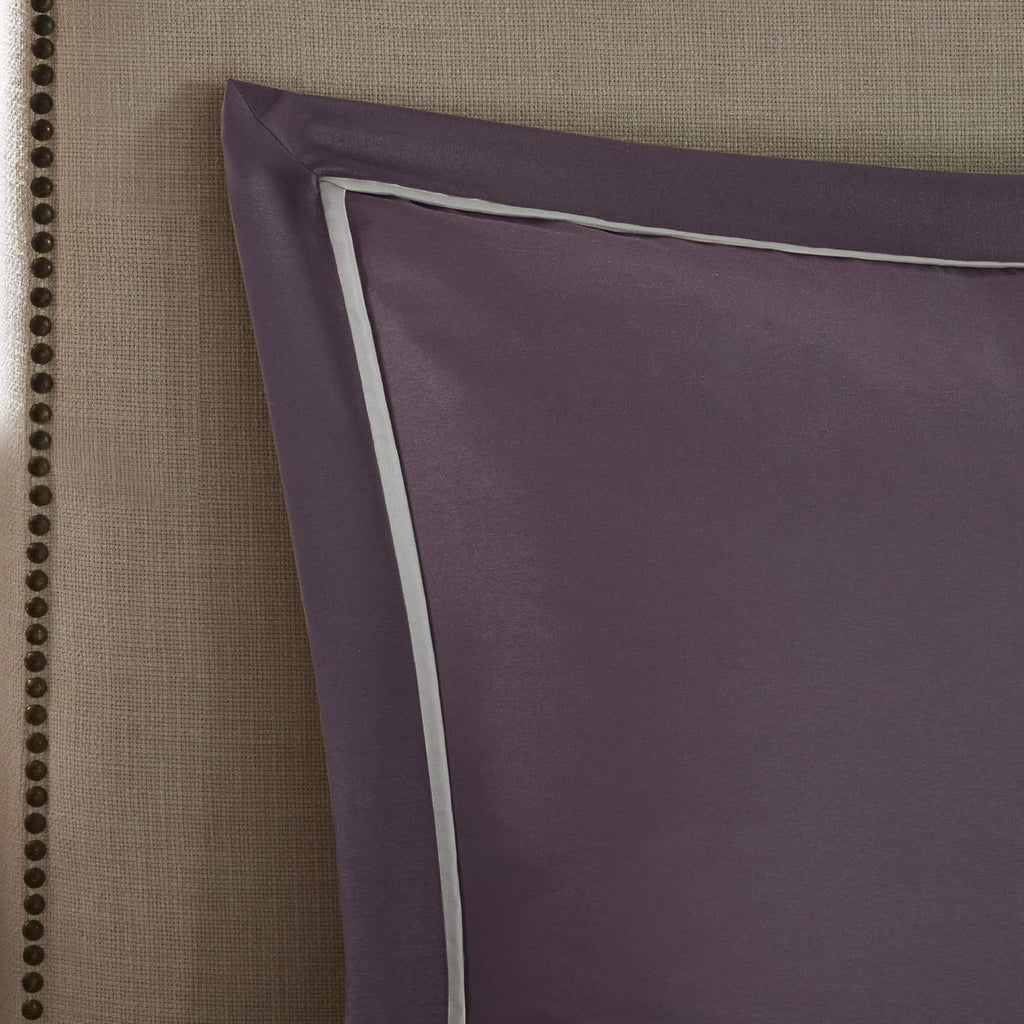 Madison Park Essentials Queen Comforter Set, 24 Piece Bedding With Matching Curtains, Decorative Pillows, Luxe Diamond Tufting , Room in a Bag Joella Collection, Plum Queen