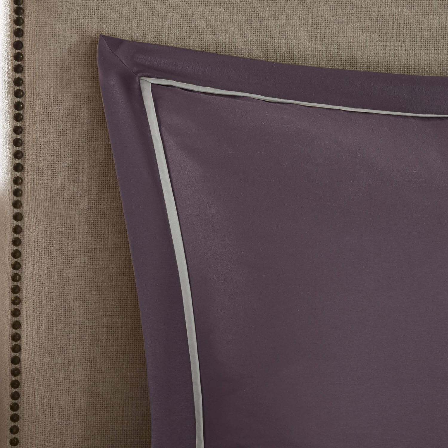 Madison Park Essentials Queen Comforter Set, 24 Piece Bedding With Matching Curtains, Decorative Pillows, Luxe Diamond Tufting , Room in a Bag Joella Collection, Plum Queen