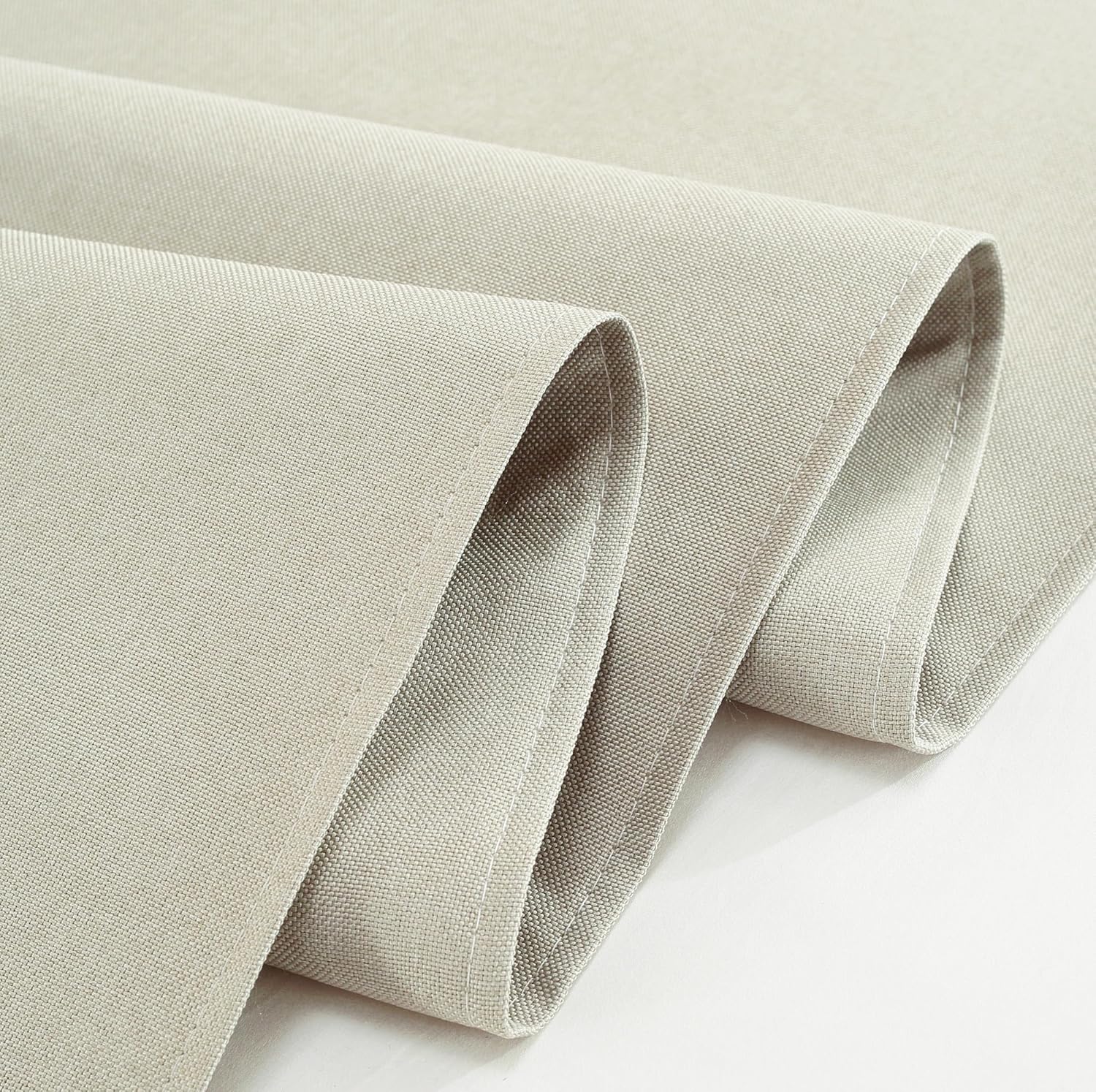 Mengersi Solid Bed Runner Scarf Protector Slipcover Bed Decorative Scarf for Bedroom Hotel Wedding Room (King, Beige)
